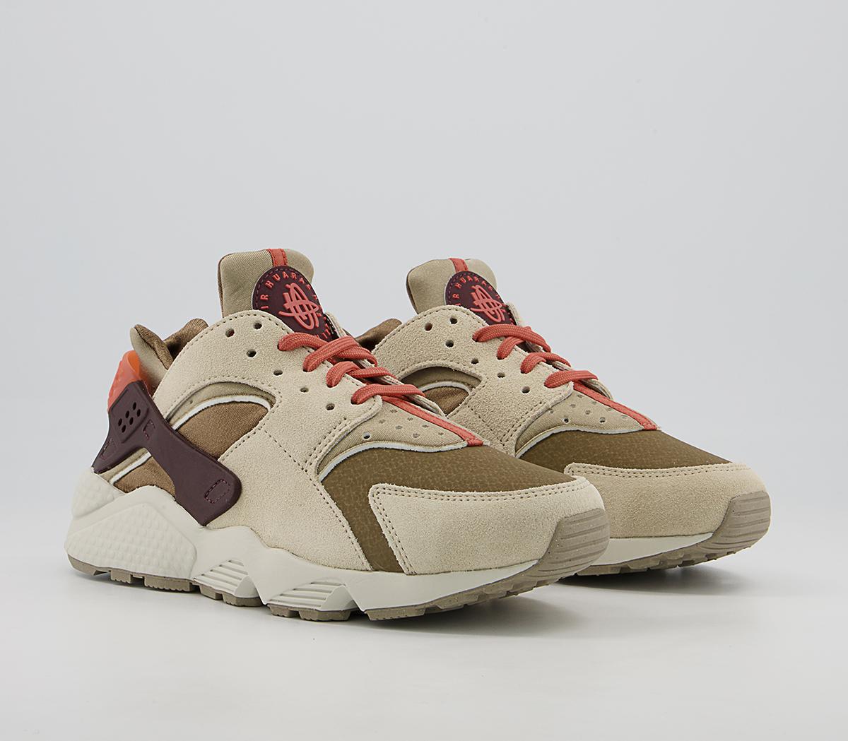 Nike Air Huarache Trainers Nike Air Huarache Trainers Khaki Madder Root Burgundy Crush