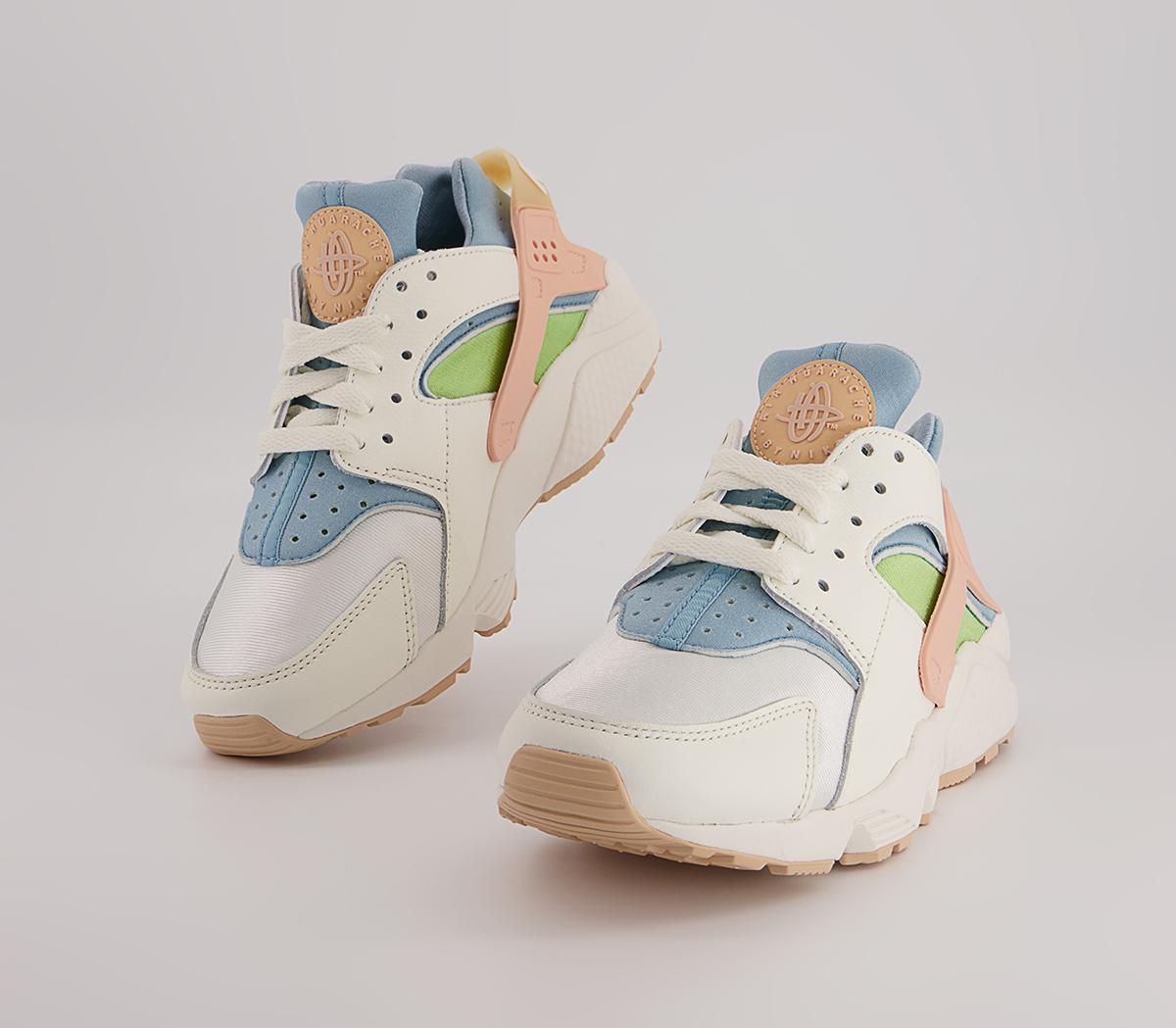 blue and orange huaraches