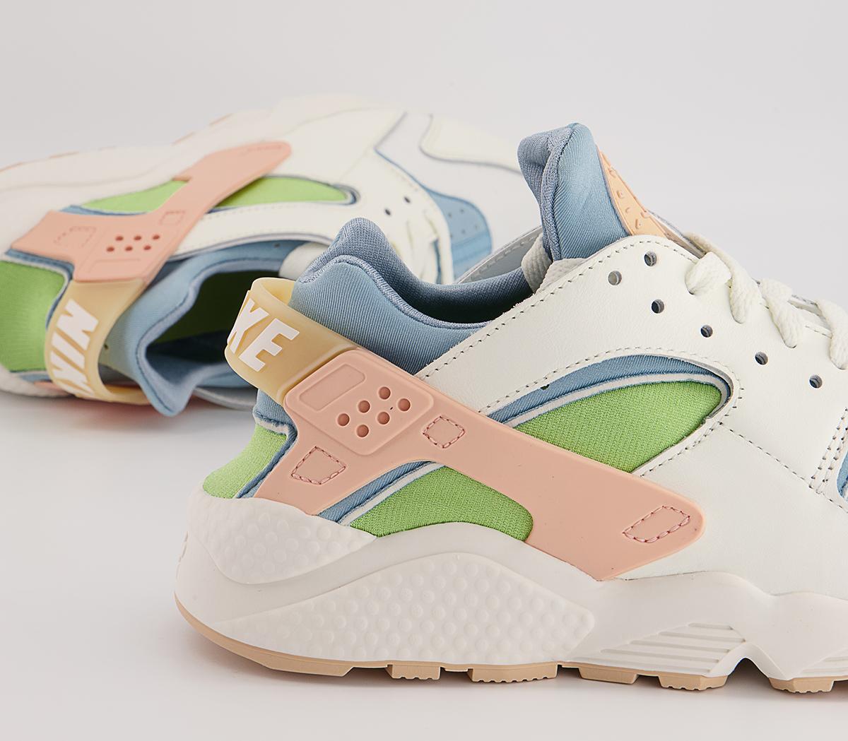 blue and orange huaraches