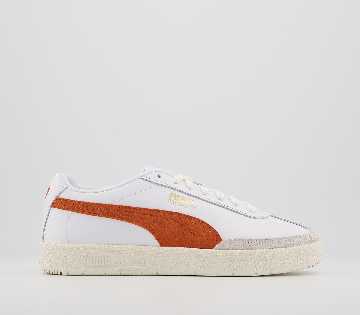 puma white and orange trainers