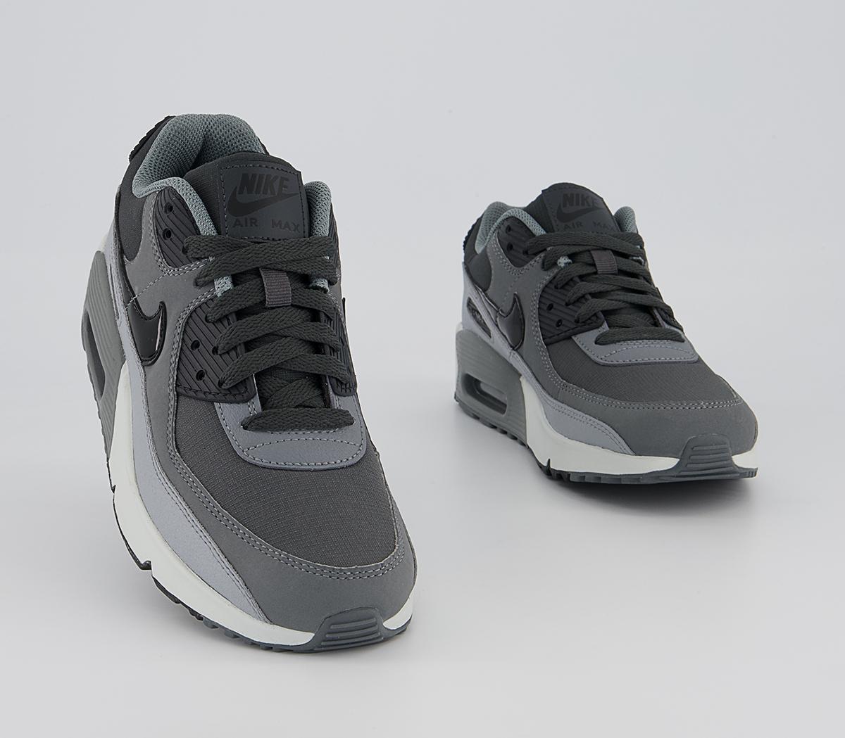 Nike Air Max 90 Gs Trainers Nike Air Max 90 Gs Trainers Anthracite Black Dark Grey Cool Grey