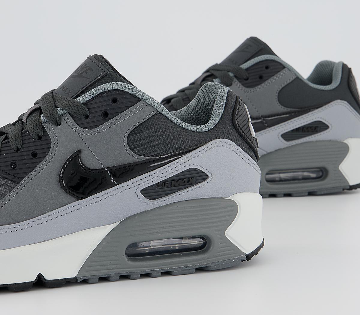 Nike Air Max 90 Gs Trainers Nike Air Max 90 Gs Trainers Anthracite Black Dark Grey Cool Grey