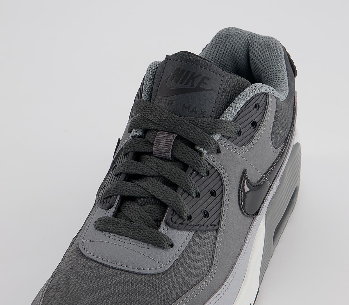 Nike Air Max 90 Gs Trainers Nike Air Max 90 Gs Trainers Anthracite Black Dark Grey Cool Grey