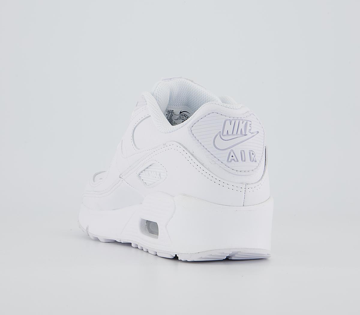 Nike Air Max 90 Gs Trainers Nike Air Max 90 Gs Trainers White White Metallic Silver White