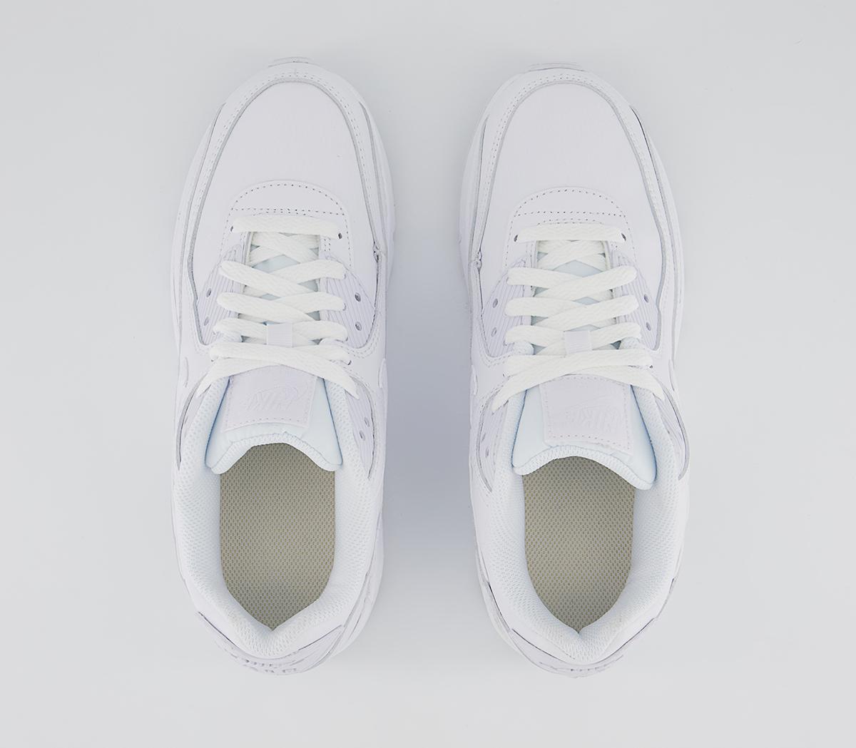 Nike Air Max 90 Gs Trainers Nike Air Max 90 Gs Trainers White White Metallic Silver White
