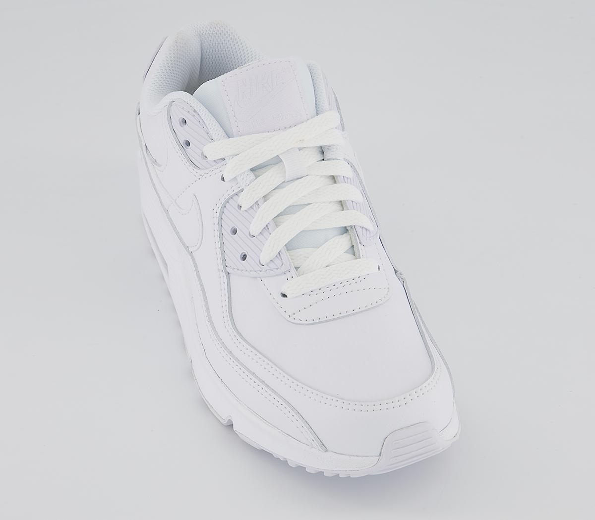 Nike Air Max 90 Gs Trainers Nike Air Max 90 Gs Trainers White White Metallic Silver White