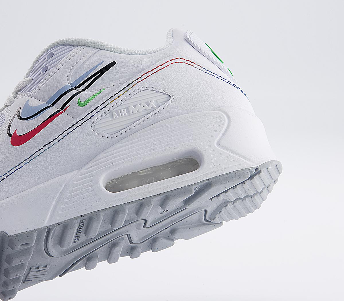 Nike Air Max 90 Gs Trainers Nike Air Max 90 Gs Trainers White Green Spar Aluminum Black