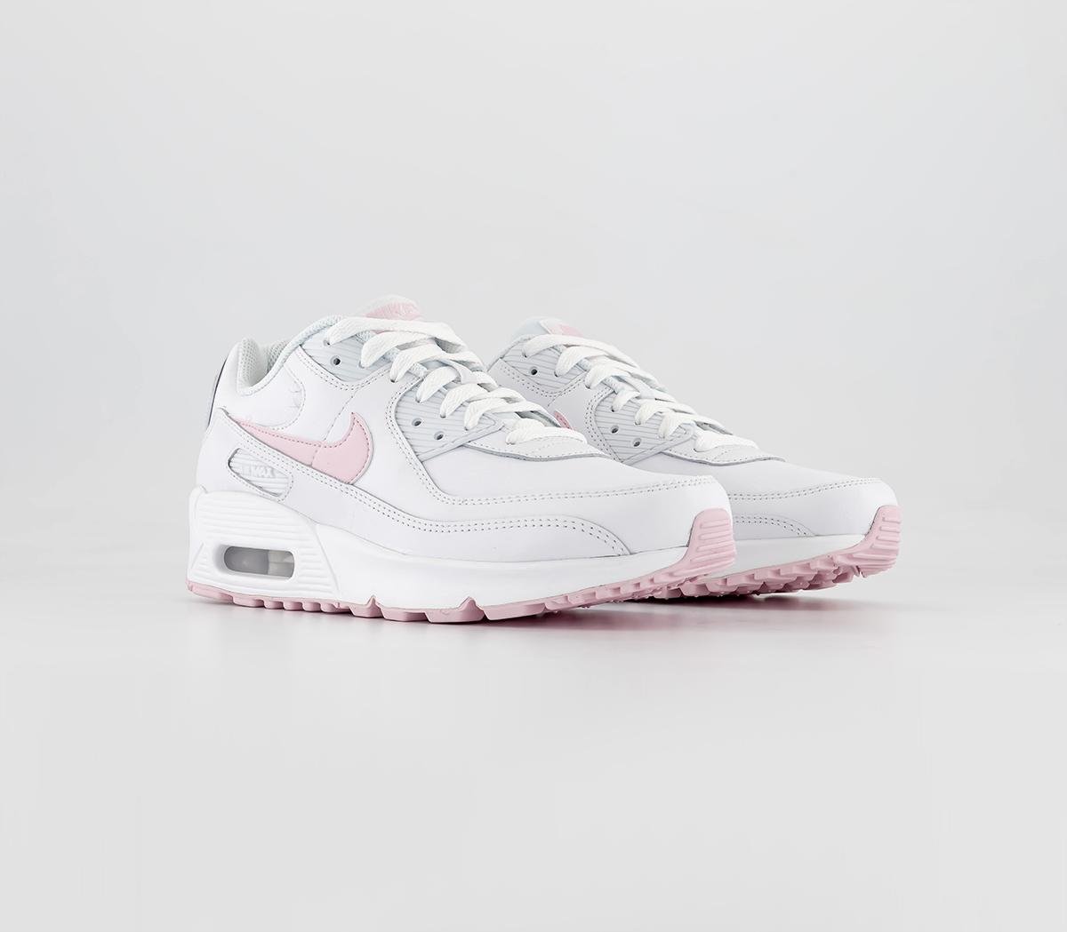 nike air max 90 white and pink