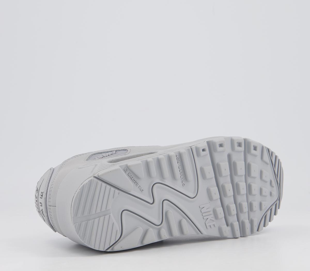 NikeAir Max 90 Gs TrainersWolf Grey Wolf Grey Black