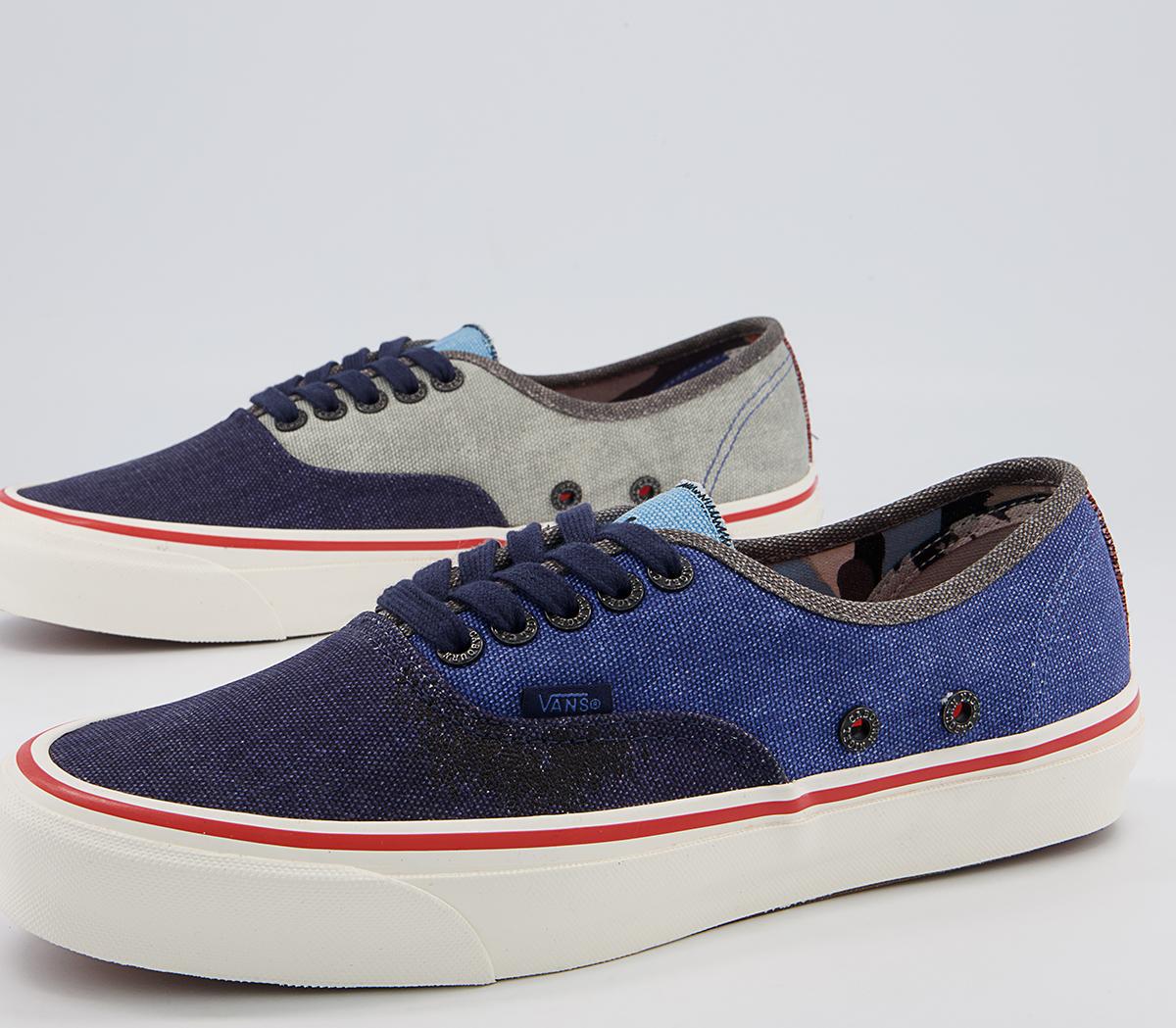 Vans Vault Og Authentic Lx Trainers Vans Vault Og Authentic Lx Trainers Nigel Cabourn Crazy Navy Mix