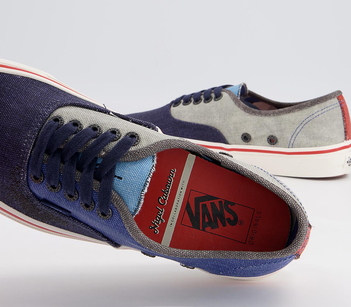 Vans Vault Og Authentic Lx Trainers Vans Vault Og Authentic Lx Trainers Nigel Cabourn Crazy Navy Mix
