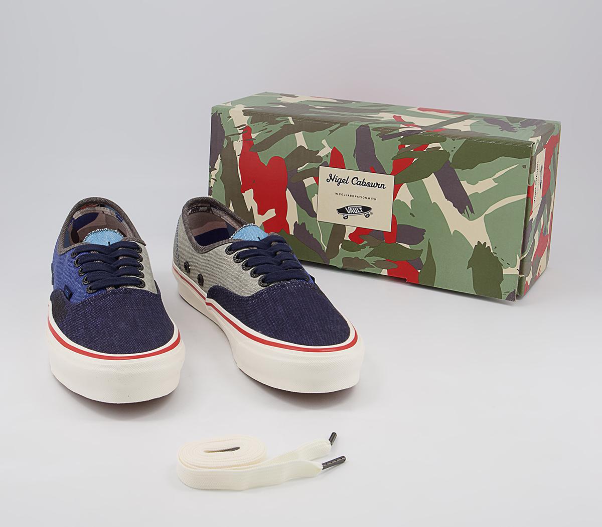 Vans Vault Og Authentic Lx Trainers Vans Vault Og Authentic Lx Trainers Nigel Cabourn Crazy Navy Mix