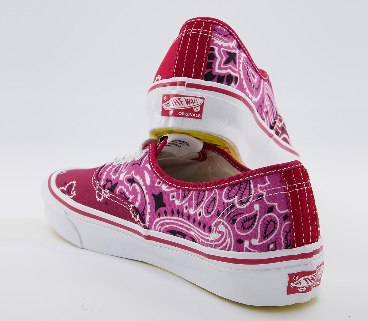 Vans Vault Og Authentic Lx Trainers Bedwin Bandana Multi Red - Unisex ...