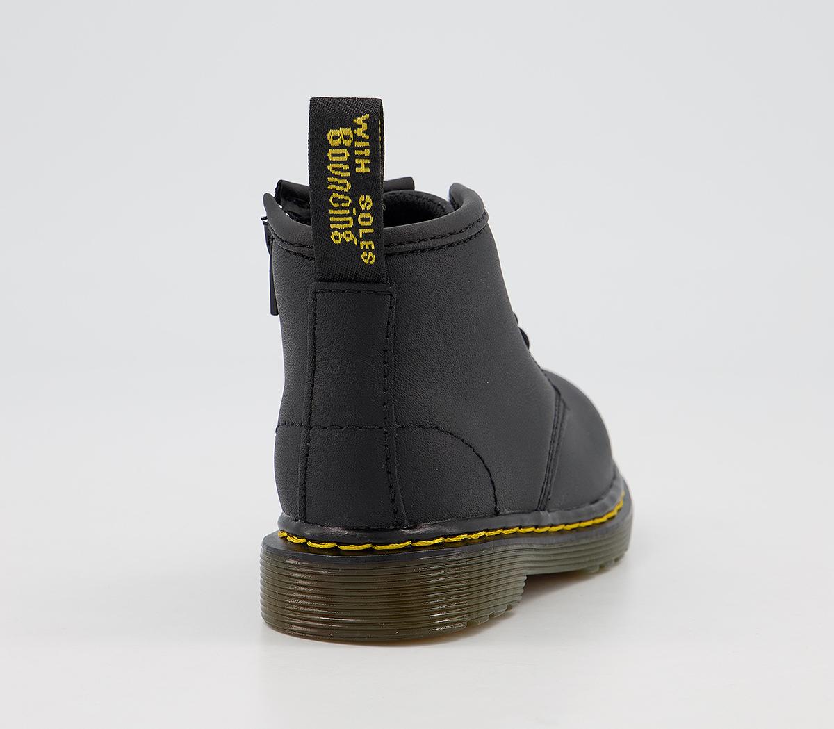 Dr. Martens Brooklee Kids Lace Up Inside Zip Boots Dr. Martens Brooklee Kids Lace Up Inside Zip Boots Black