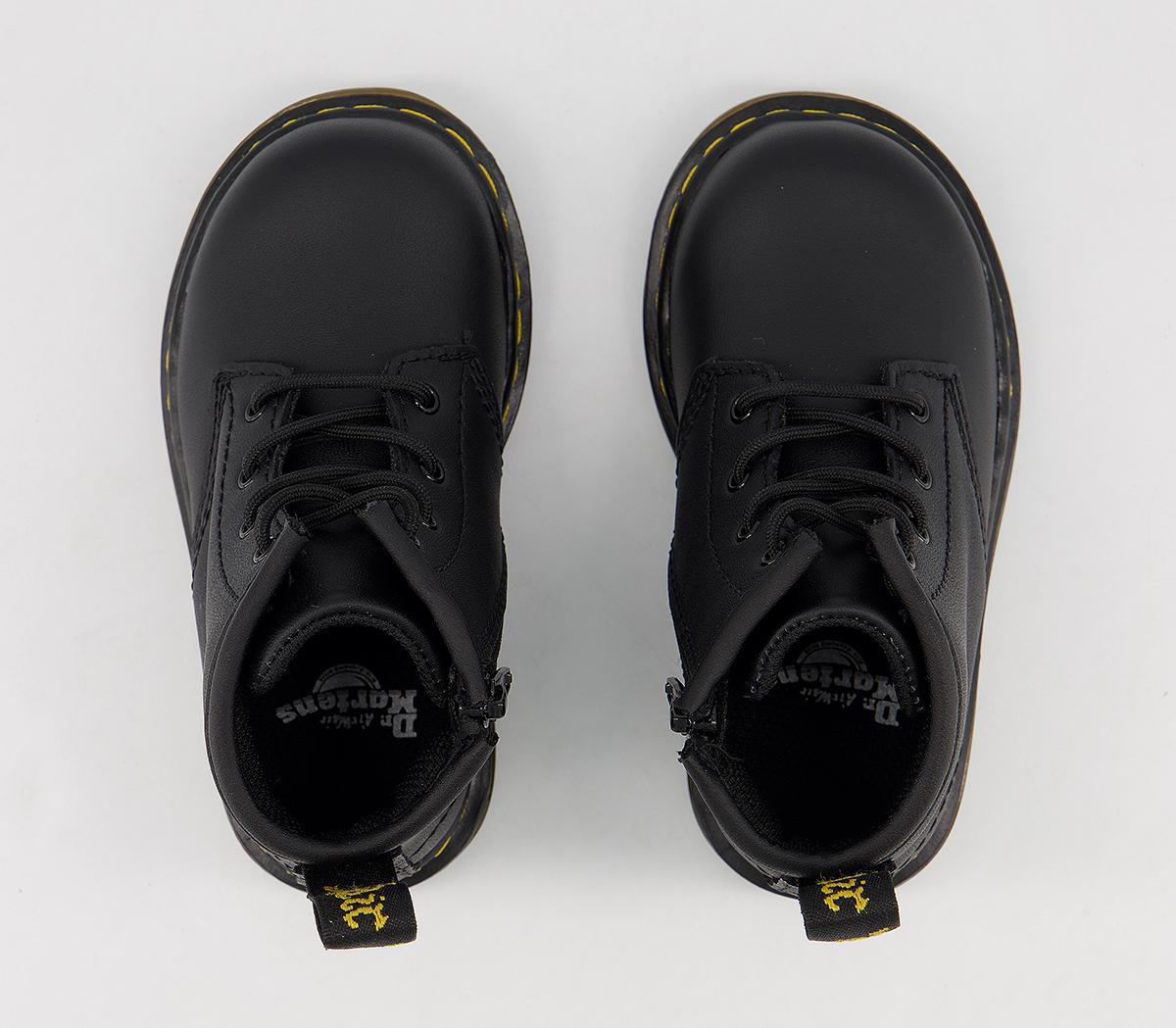 Dr. Martens Brooklee Kids Lace Up Inside Zip Boots Dr. Martens Brooklee Kids Lace Up Inside Zip Boots Black
