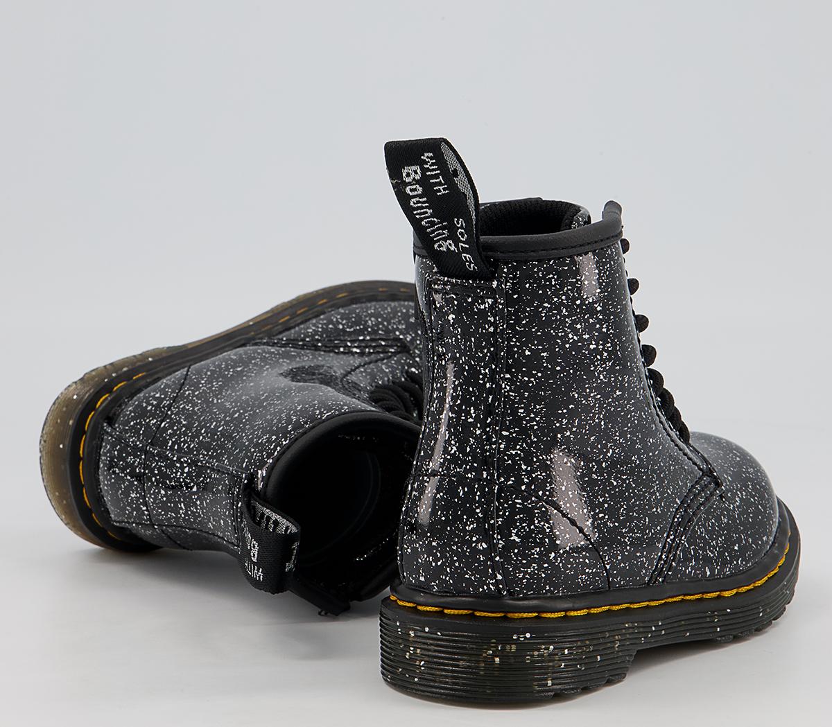 Dr. Martens Brooklee Kids Inside Zip Lace Boots Dr. Martens Brooklee Kids Inside Zip Lace Boots Black Cosmic Glitter