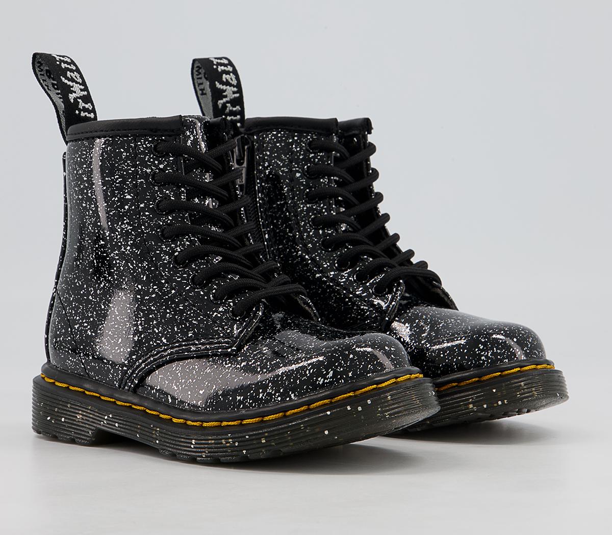 Dr. Martens Brooklee Kids Inside Zip Lace Boots Dr. Martens Brooklee Kids Inside Zip Lace Boots Black Cosmic Glitter