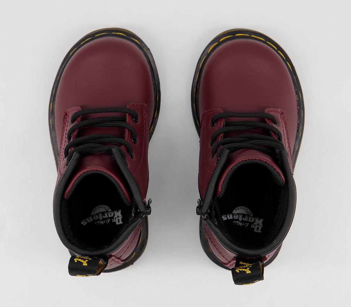 Dr. Martens Kids Lace Up Boots Inside Zip Brooklee Dr. Martens Kids Lace Up Boots Inside Zip Brooklee Cherry Red Leather