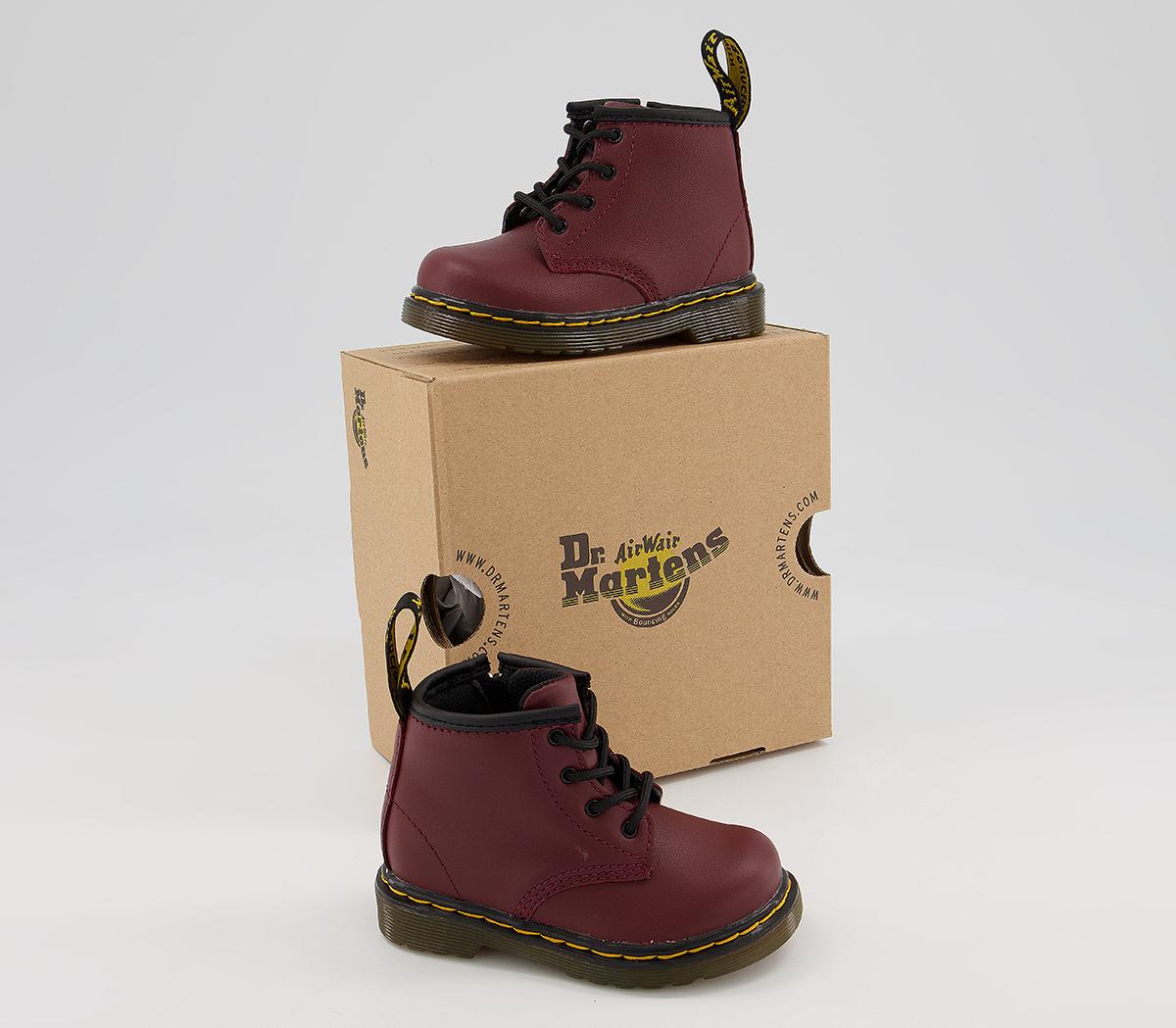 Dr. Martens Kids Lace Up Boots Inside Zip Brooklee Dr. Martens Kids Lace Up Boots Inside Zip Brooklee Cherry Red Leather
