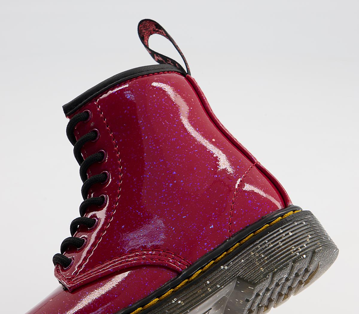 Dr. Martens Brooklee Kids Inside Zip Lace Boots Dr. Martens Brooklee Kids Inside Zip Lace Boots Red Cosmic Glitter