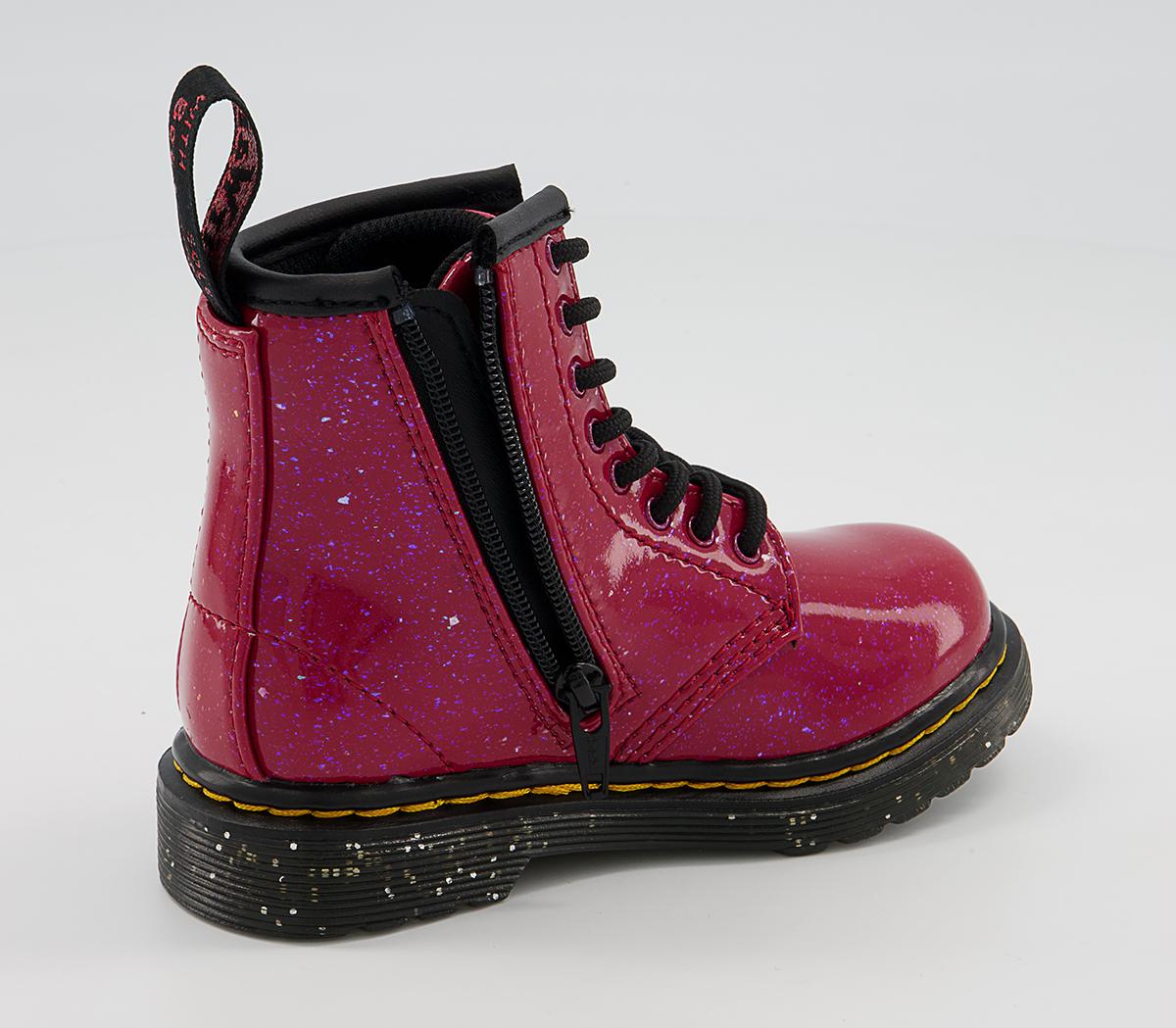 Dr. Martens Brooklee Kids Inside Zip Lace Boots Dr. Martens Brooklee Kids Inside Zip Lace Boots Red Cosmic Glitter