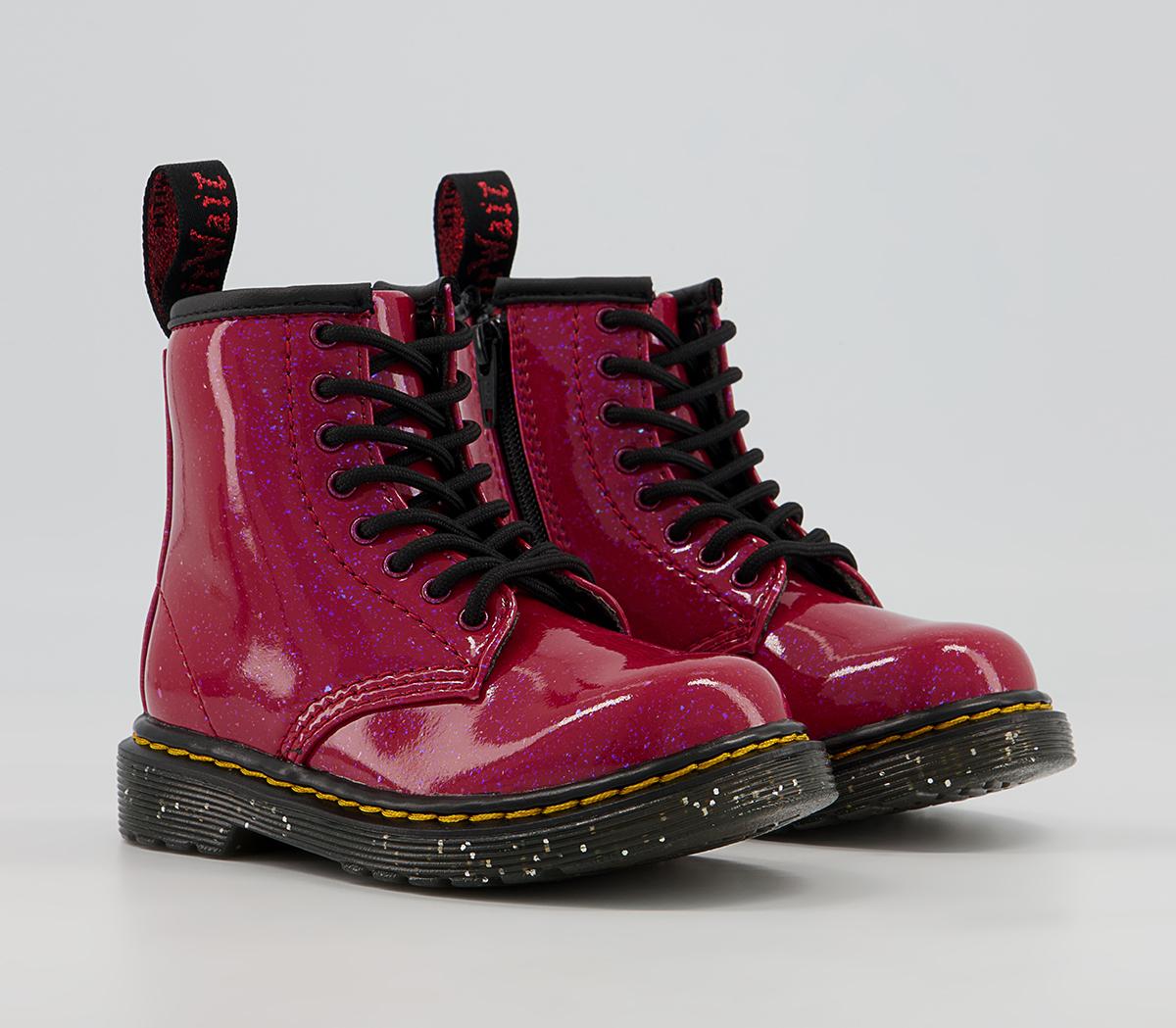 Dr. Martens Brooklee Kids Inside Zip Lace Boots Dr. Martens Brooklee Kids Inside Zip Lace Boots Red Cosmic Glitter