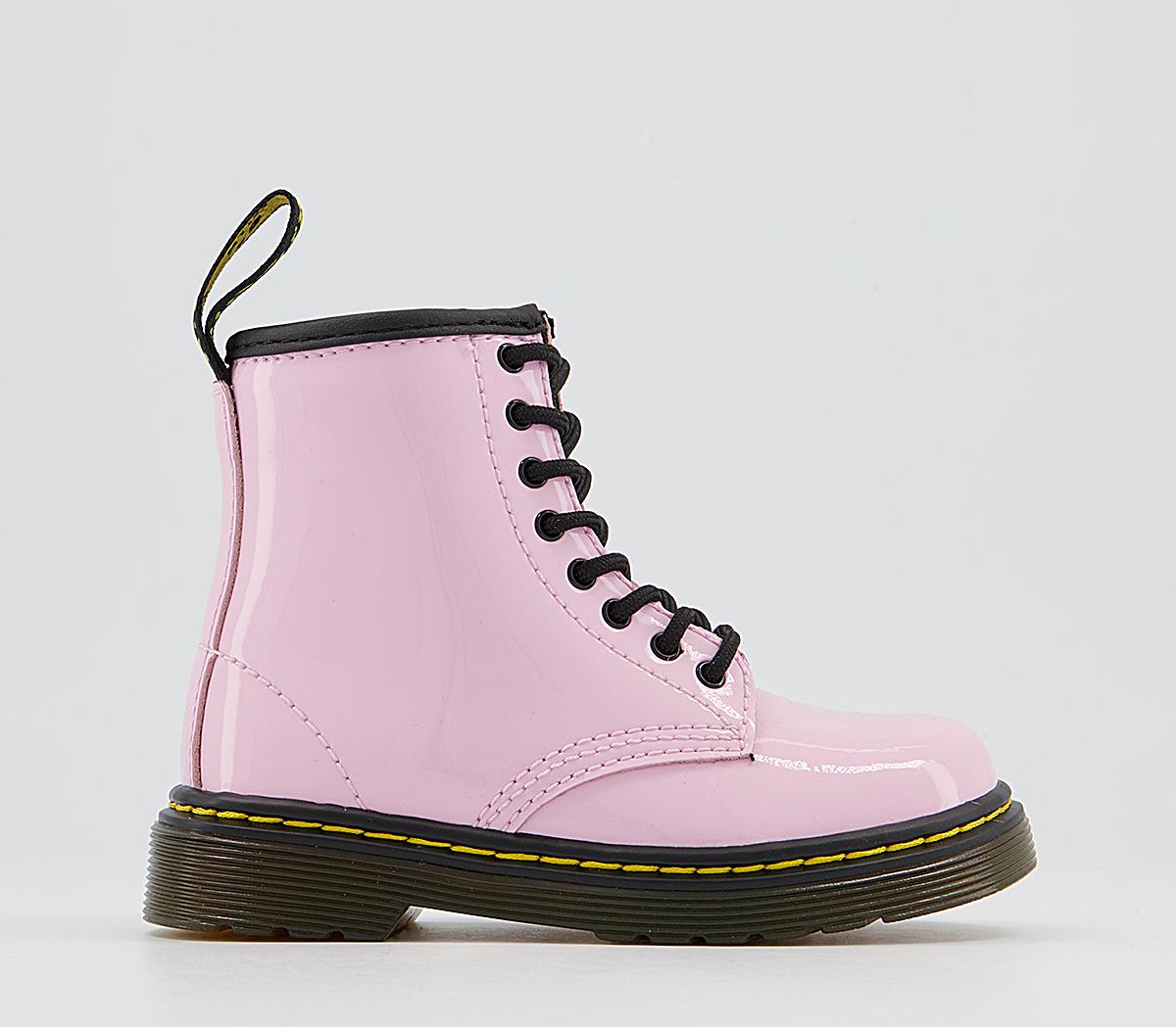 Dr. MartensBrooklee Kids Lace Up Inside Zip BootsPale Pink Patent