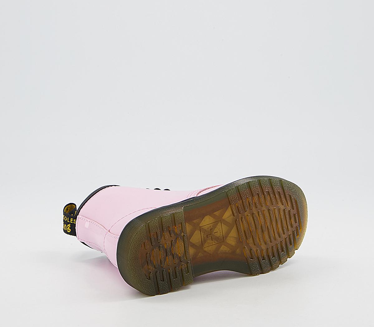 Dr. Martens Brooklee Kids Lace Up Inside Zip Boots Dr. Martens Brooklee Kids Lace Up Inside Zip Boots Pale Pink Patent