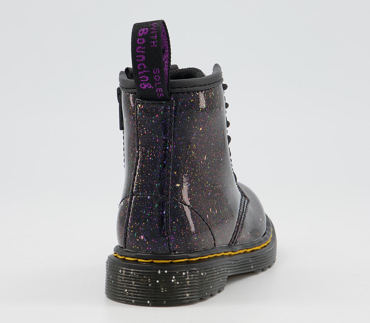 Dr. MartensBrooklee Kids Lace Up Inside Zip BootsPurple Cosmic Glitter