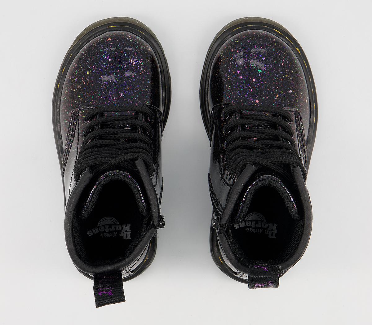 Dr. MartensBrooklee Kids Lace Up Inside Zip BootsPurple Cosmic Glitter