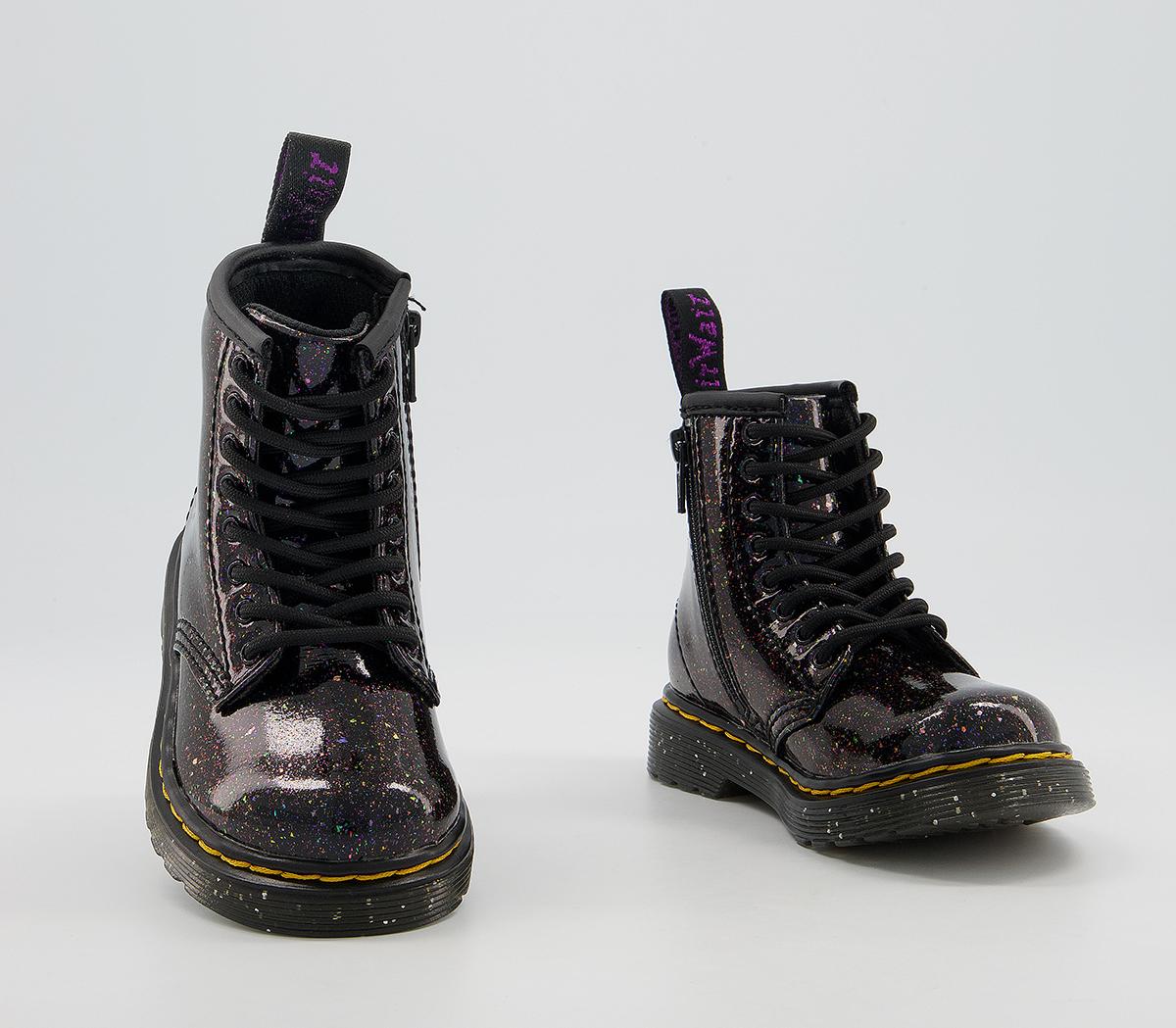 Dr. MartensBrooklee Kids Lace Up Inside Zip BootsPurple Cosmic Glitter