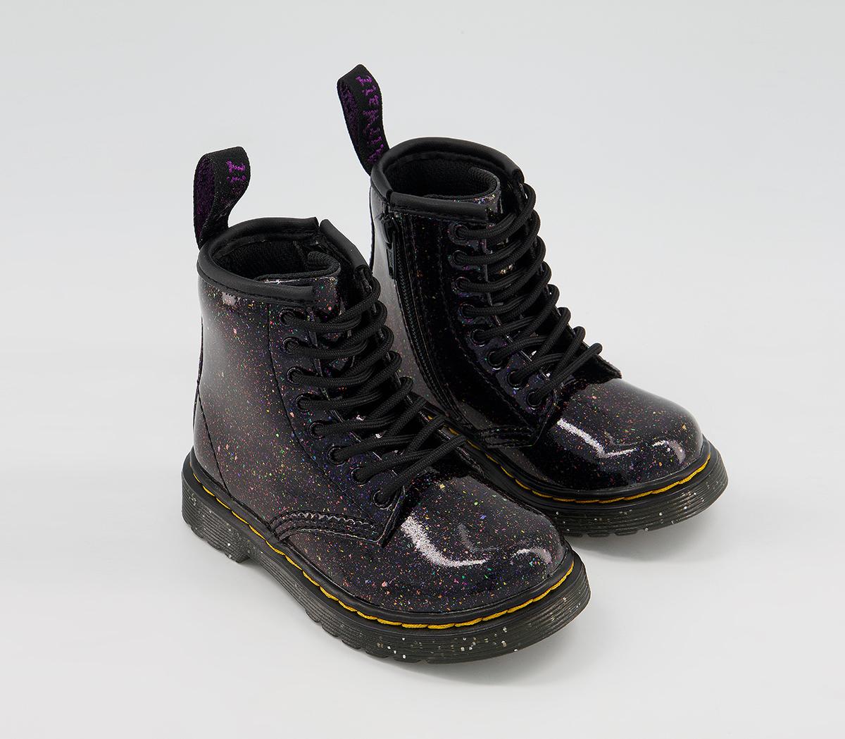 Dr. MartensBrooklee Kids Lace Up Inside Zip BootsPurple Cosmic Glitter
