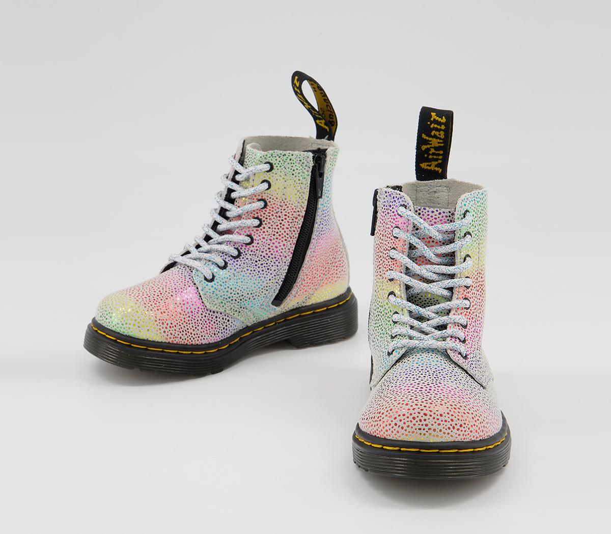 Dr. Martens Brooklee Kids Inside Zip Lace Boots Dr. Martens Brooklee Kids Inside Zip Lace Boots Rainbow Kidrey