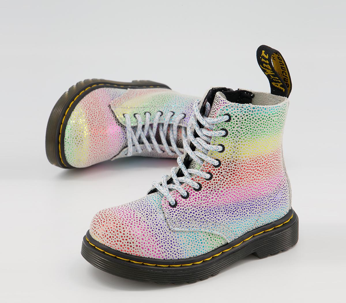 Dr. Martens Brooklee Kids Inside Zip Lace Boots Dr. Martens Brooklee Kids Inside Zip Lace Boots Rainbow Kidrey