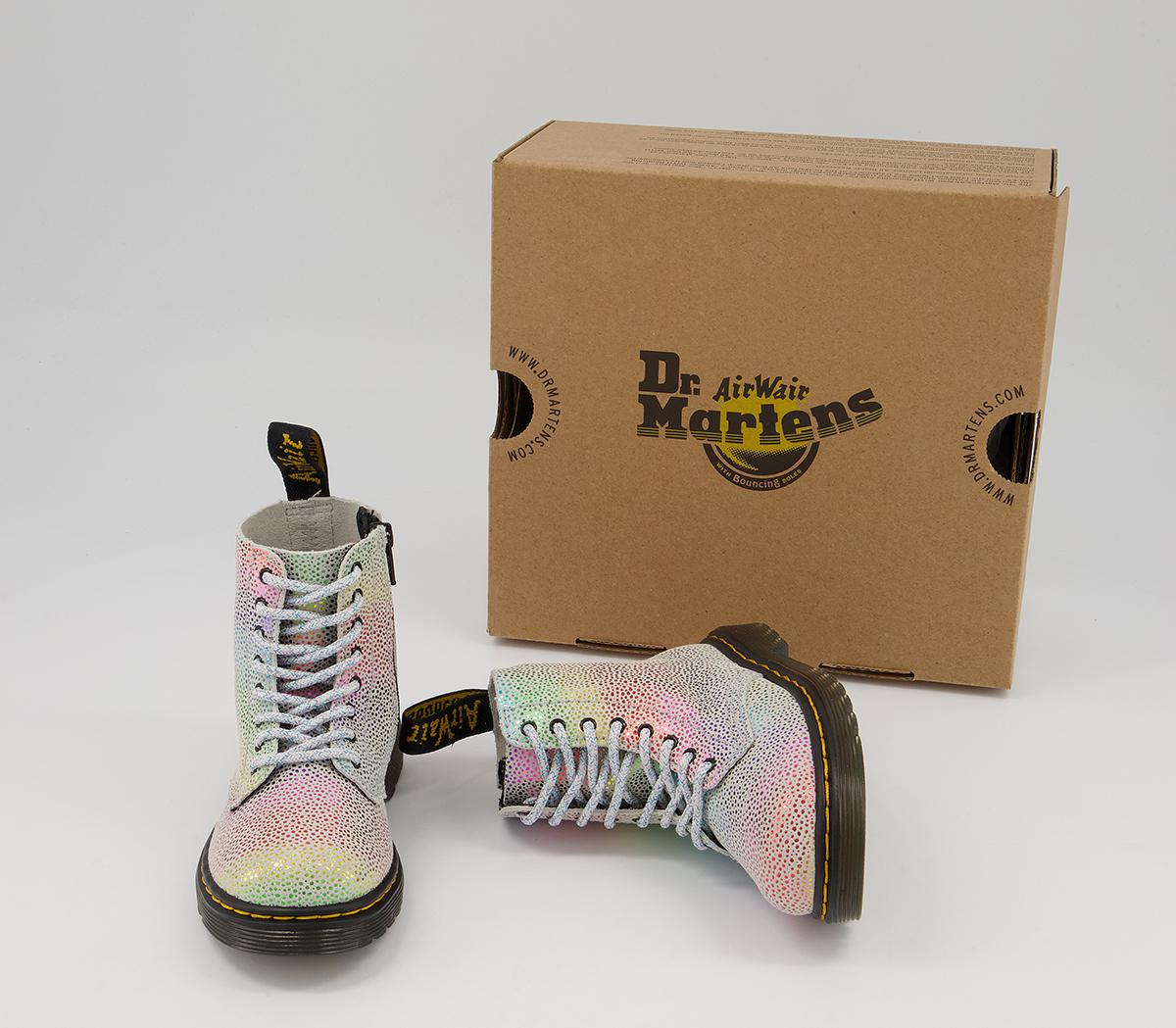 Dr. Martens Brooklee Kids Inside Zip Lace Boots Dr. Martens Brooklee Kids Inside Zip Lace Boots Rainbow Kidrey