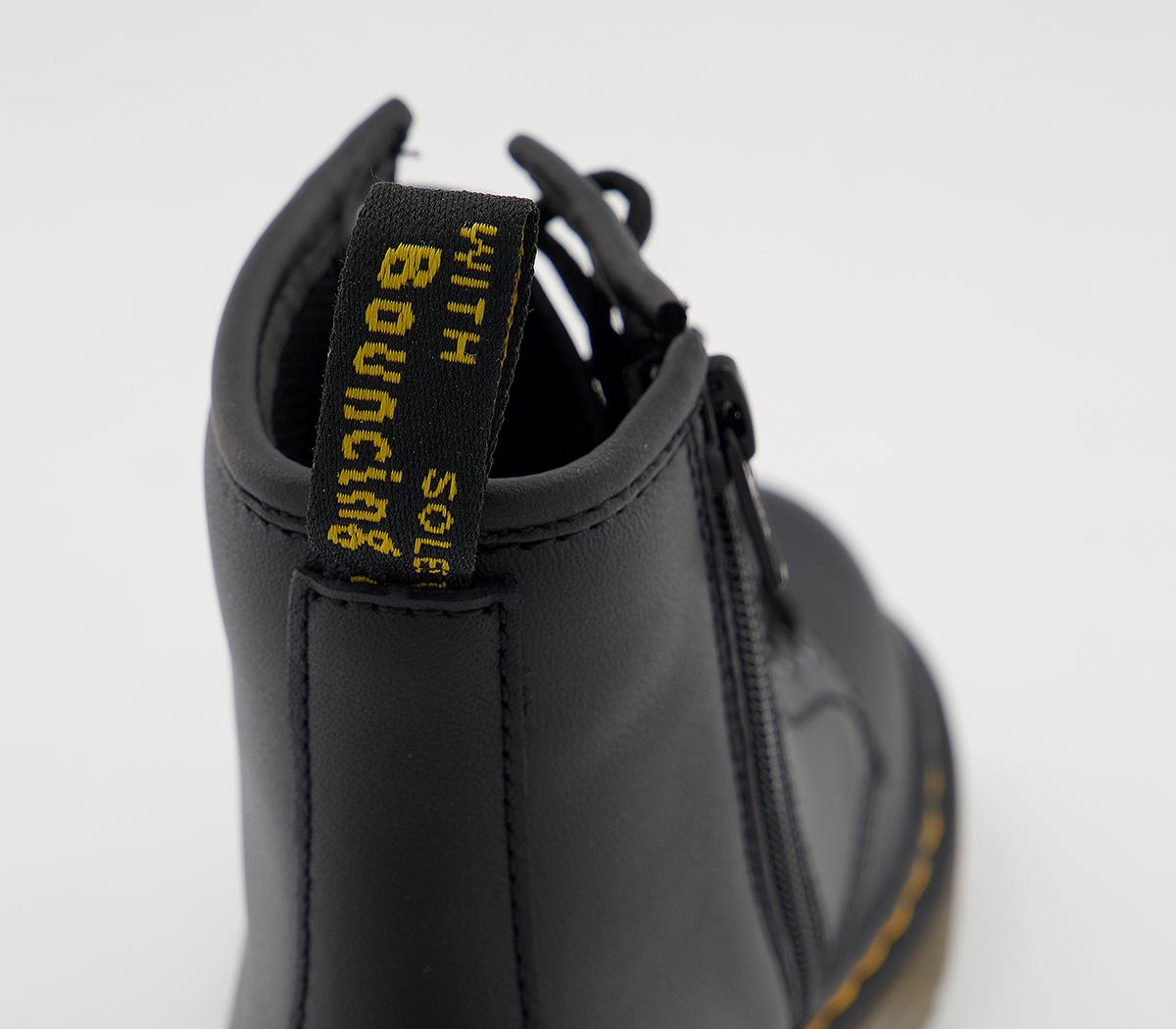 Dr. Martens Delaney Junior Lace Up Inside Zip Boots Dr. Martens Delaney Junior Lace Up Inside Zip Boots Black