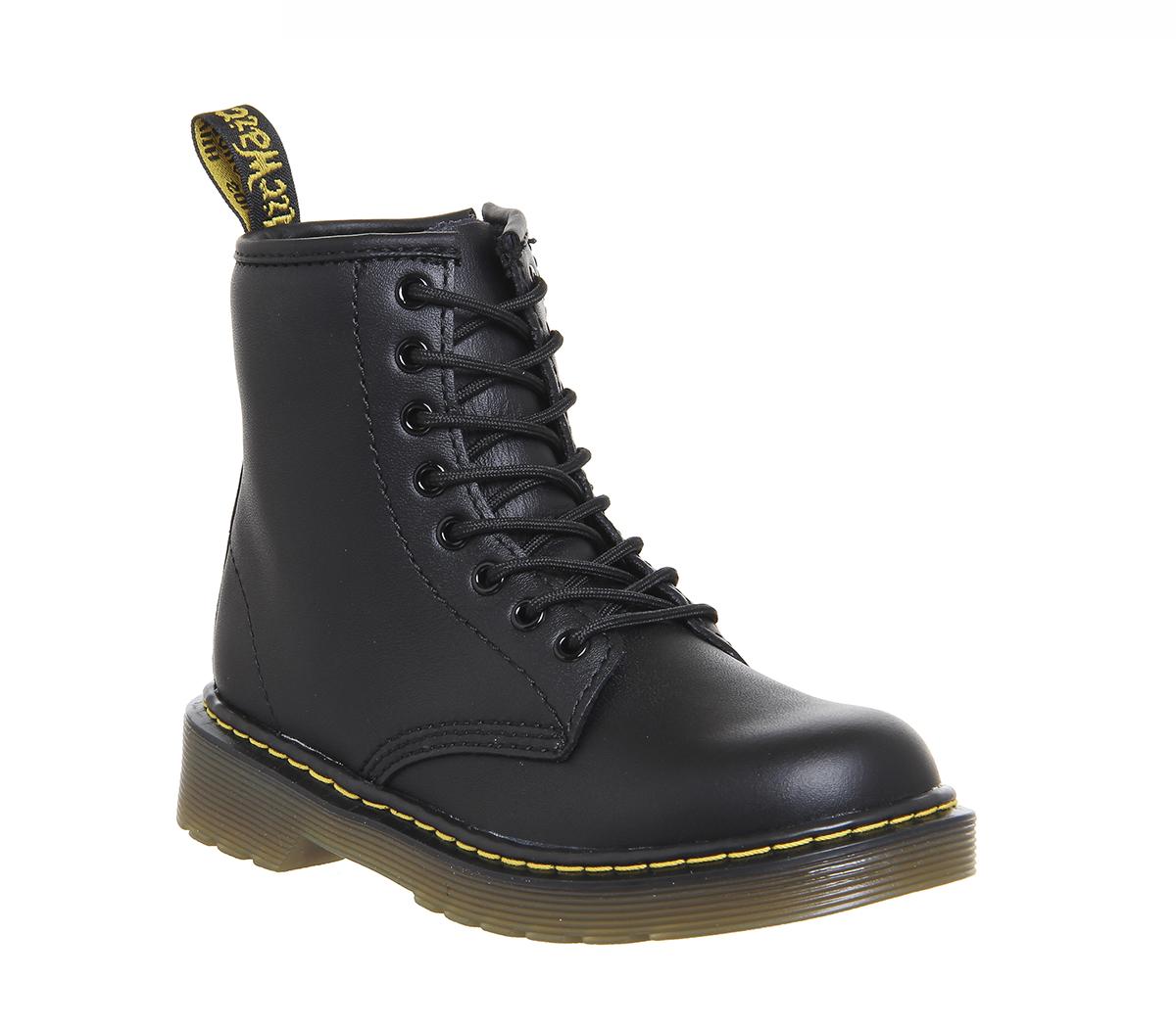 Dr. Martens Delaney Junior Lace Up Inside Zip Boots Black - Unisex