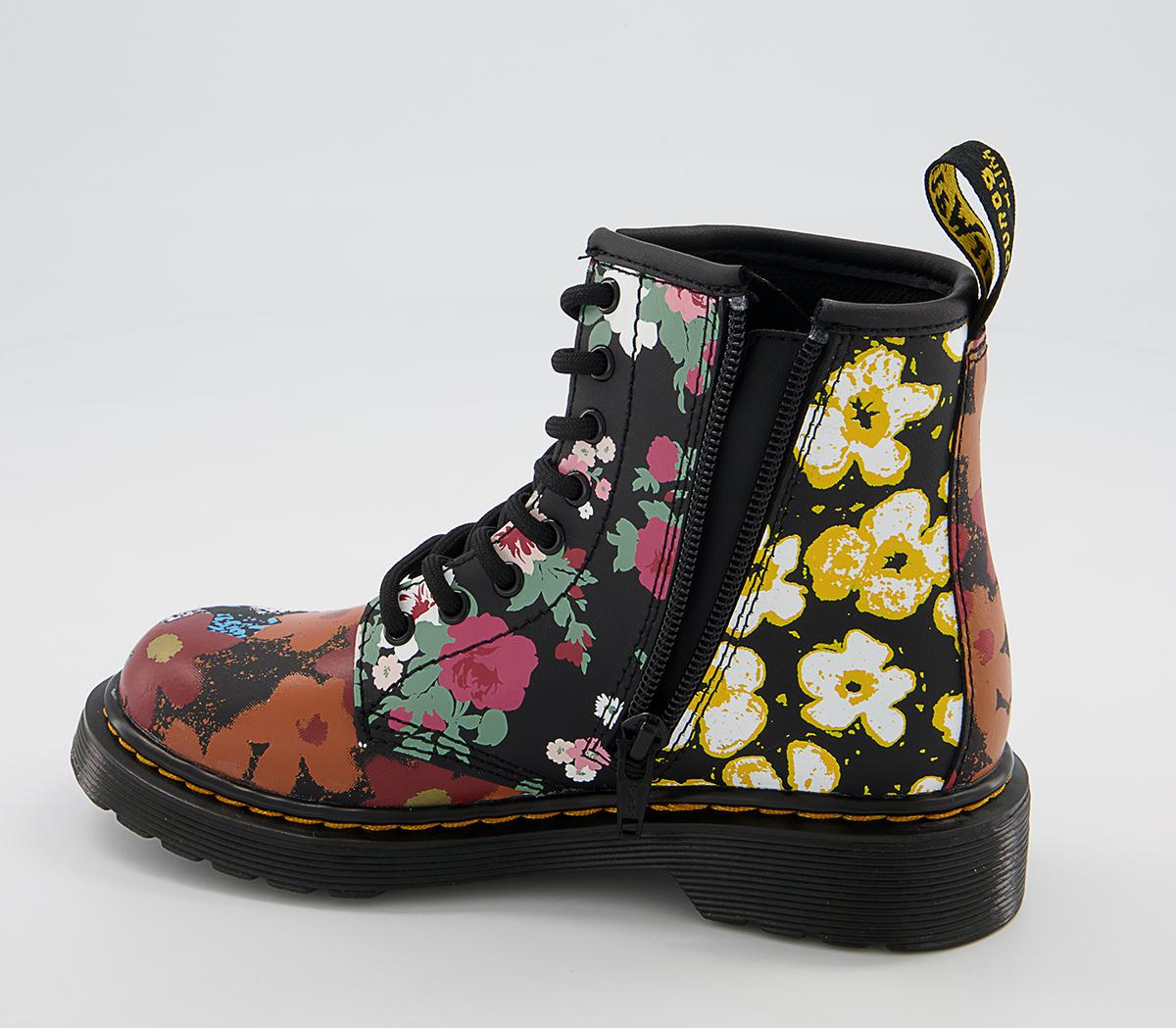 Dr. Martens Delaney Junior Inside Zip Lace Boots Dr. Martens Delaney Junior Inside Zip Lace Boots Black Floral