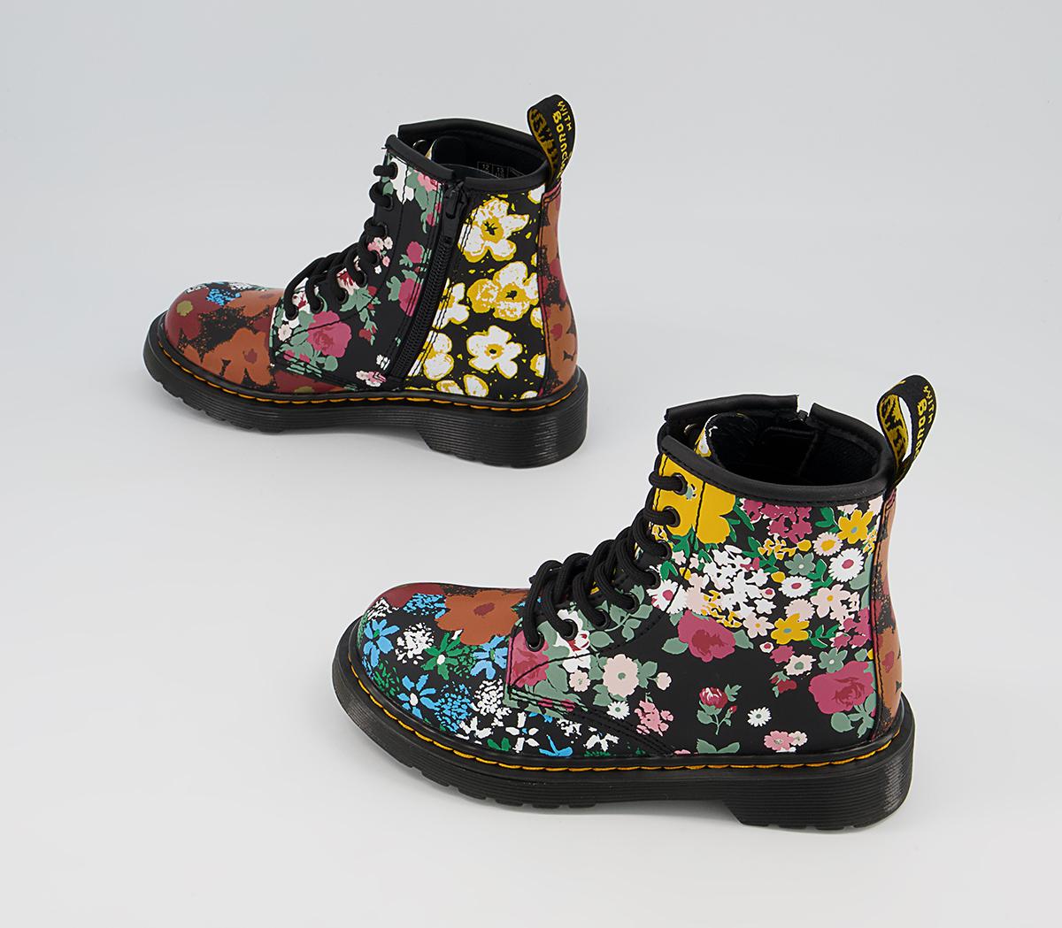 Dr. Martens Delaney Junior Inside Zip Lace Boots Dr. Martens Delaney Junior Inside Zip Lace Boots Black Floral