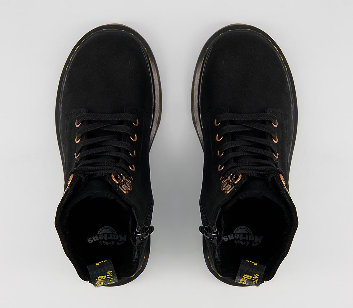 Dr. Martens Delaney Junior Inside Zip Lace Boots Dr. Martens Delaney Junior Inside Zip Lace Boots Black Chase Suede