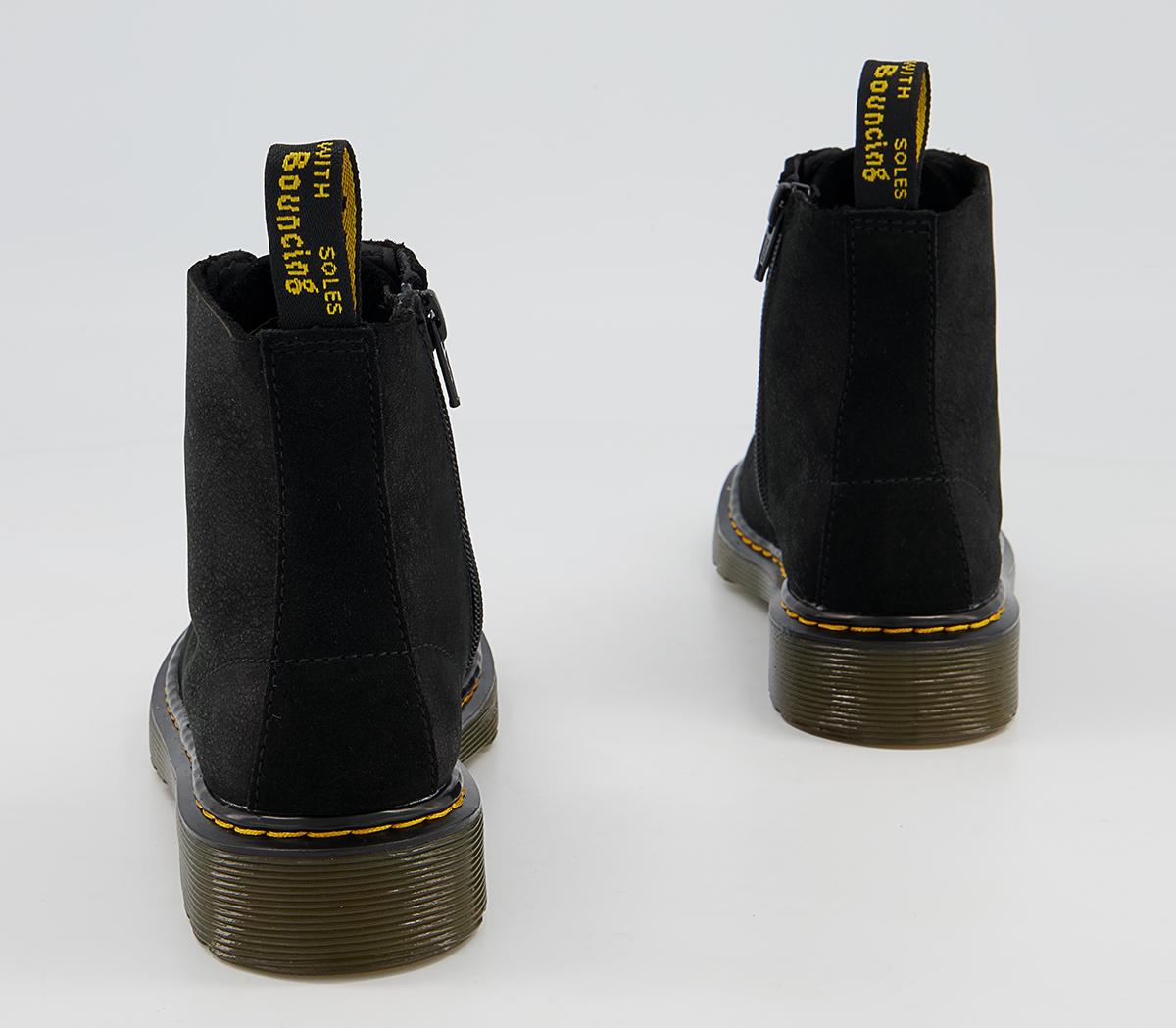 Dr. Martens Delaney Junior Inside Zip Lace Boots Dr. Martens Delaney Junior Inside Zip Lace Boots Black Chase Suede