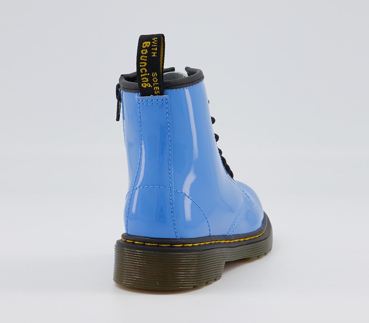 Dr. Martens Delaney Junior Inside Zip Lace Boots Dr. Martens Delaney Junior Inside Zip Lace Boots Mid Blue Patent