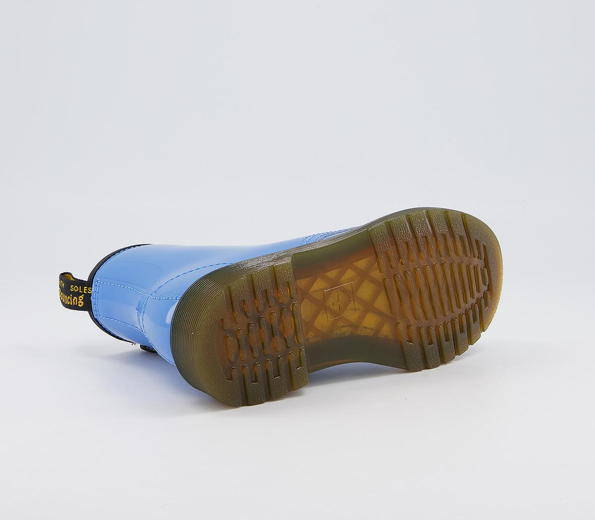 Dr. Martens Delaney Junior Inside Zip Lace Boots Dr. Martens Delaney Junior Inside Zip Lace Boots Mid Blue Patent