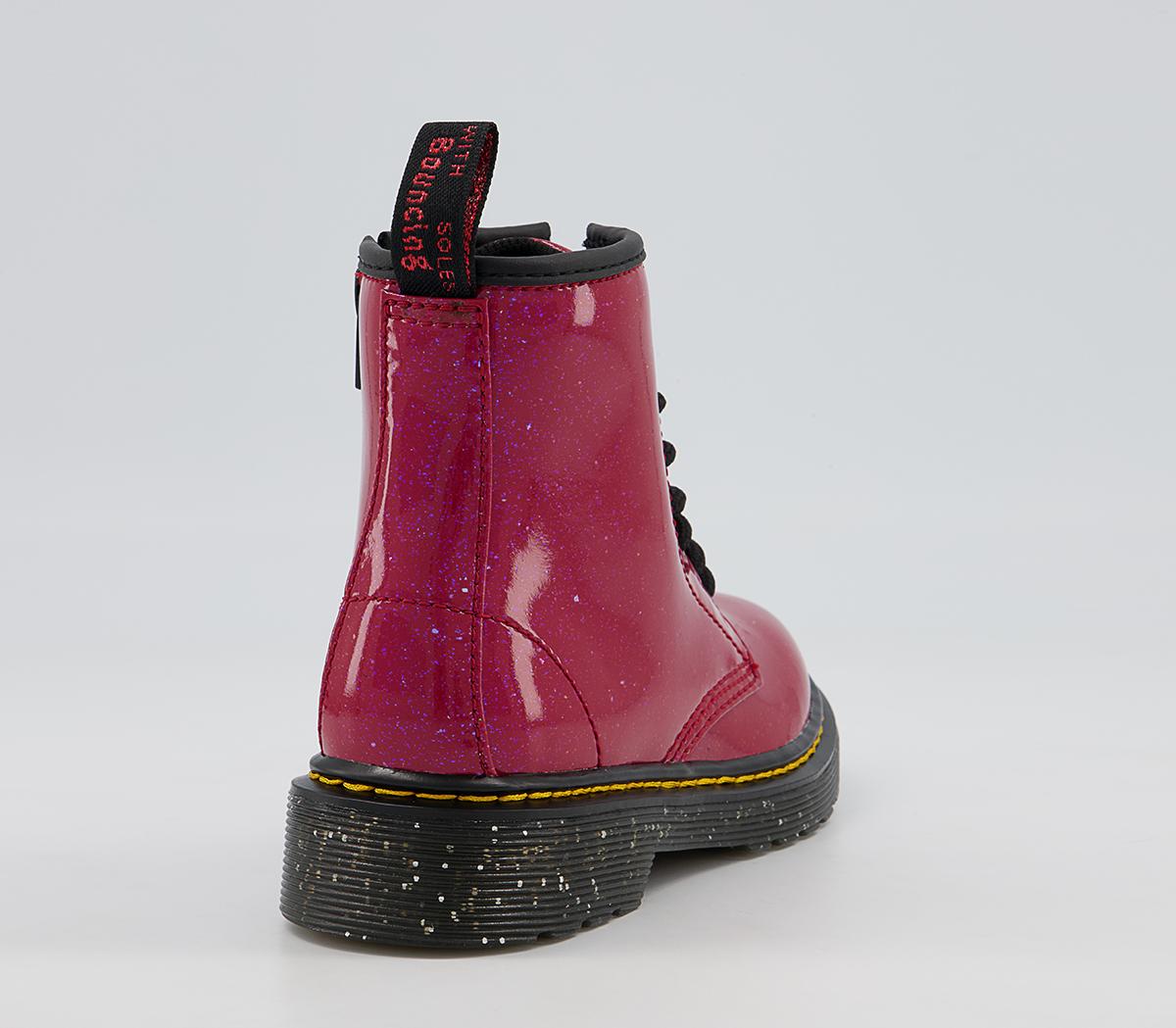 Dr. Martens Delaney Junior Inside Zip Lace Boots Dr. Martens Delaney Junior Inside Zip Lace Boots Red Cosmic Glitter