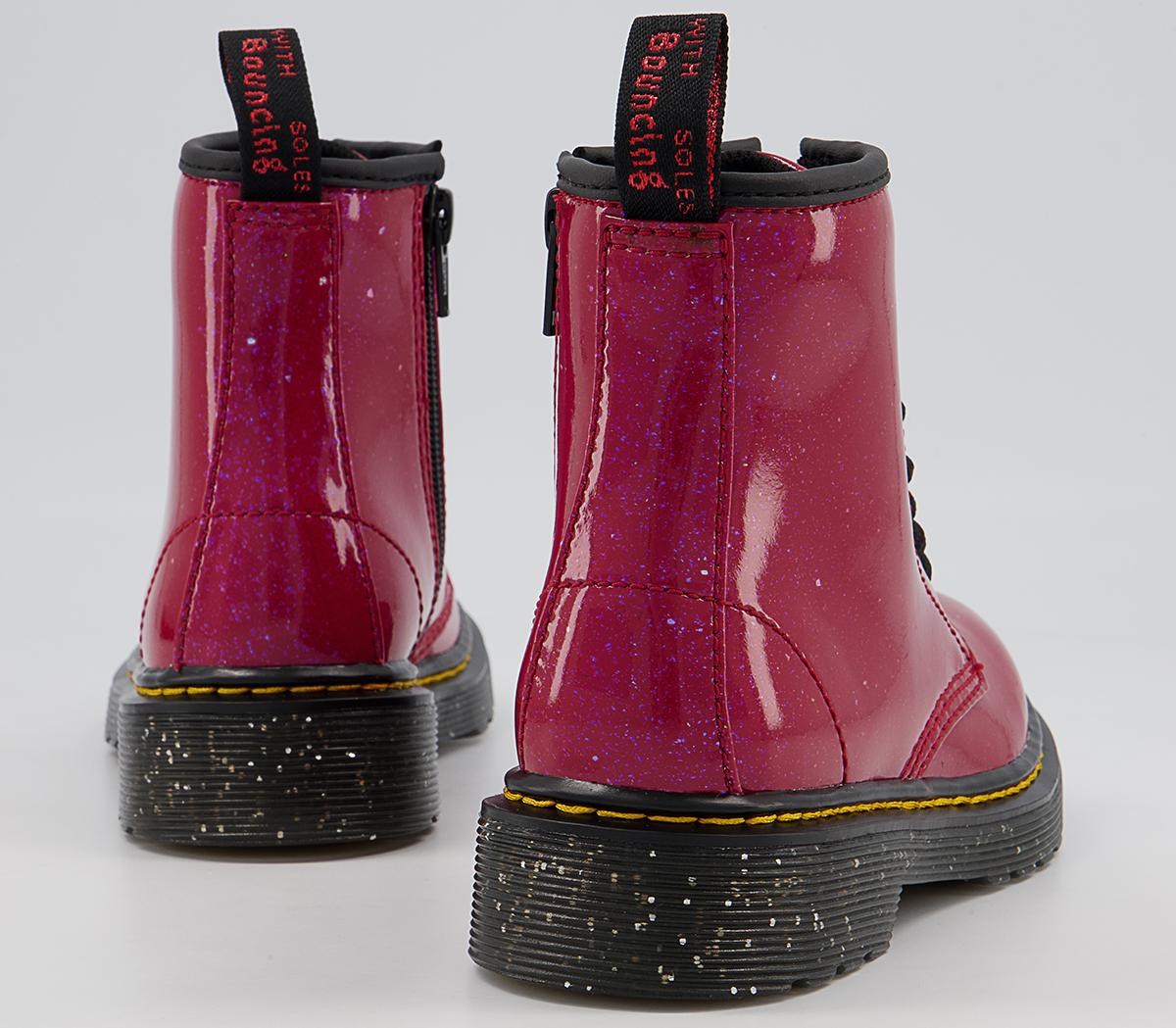 Dr. Martens Delaney Junior Inside Zip Lace Boots Dr. Martens Delaney Junior Inside Zip Lace Boots Red Cosmic Glitter