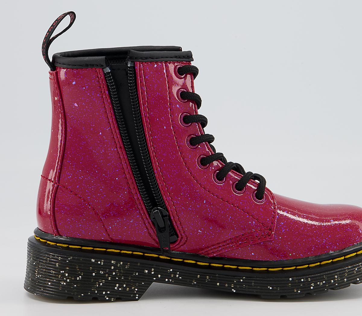 Dr. Martens Delaney Junior Inside Zip Lace Boots Dr. Martens Delaney Junior Inside Zip Lace Boots Red Cosmic Glitter