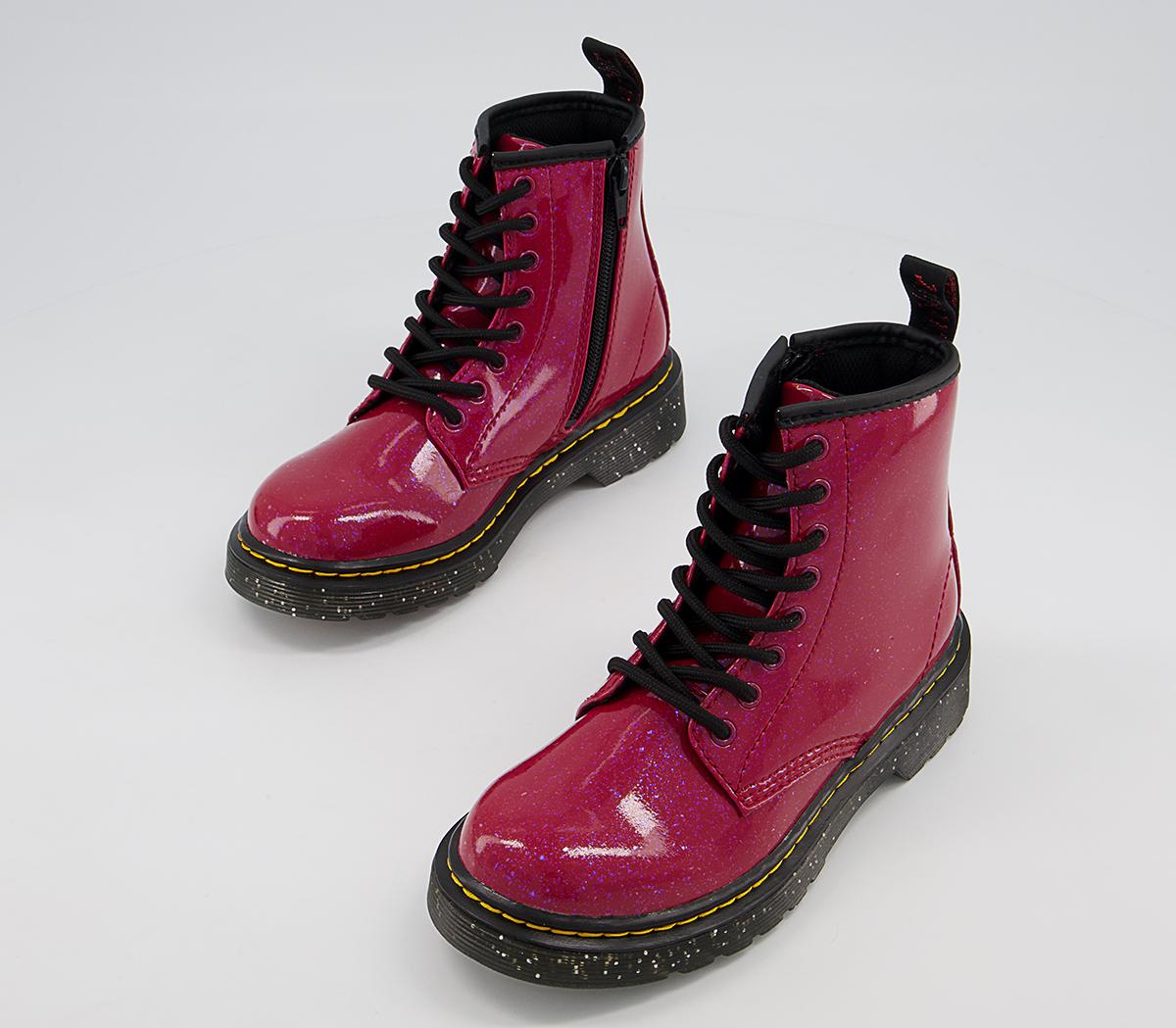 Dr. Martens Delaney Junior Inside Zip Lace Boots Dr. Martens Delaney Junior Inside Zip Lace Boots Red Cosmic Glitter
