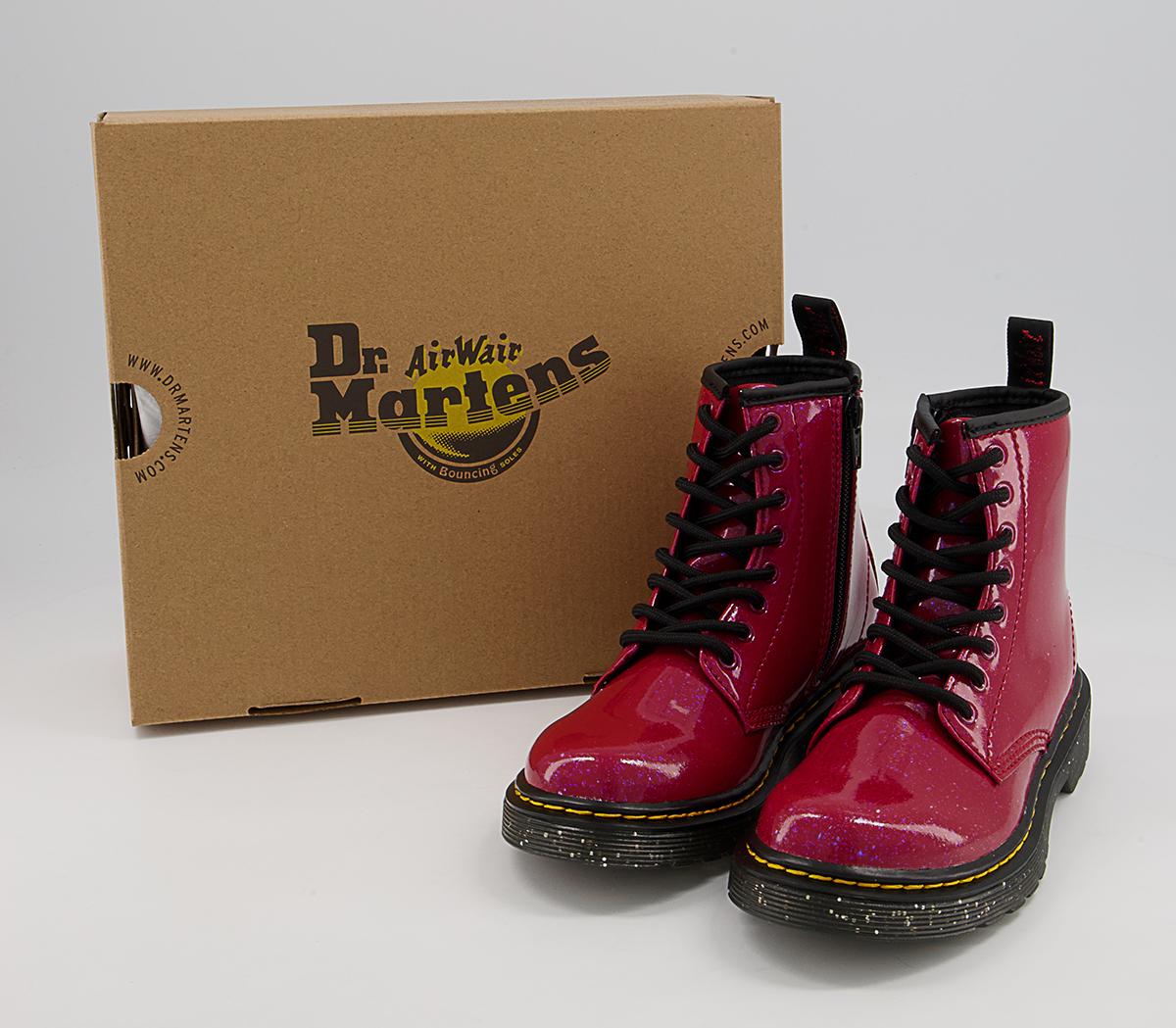 Dr. Martens Delaney Junior Inside Zip Lace Boots Dr. Martens Delaney Junior Inside Zip Lace Boots Red Cosmic Glitter