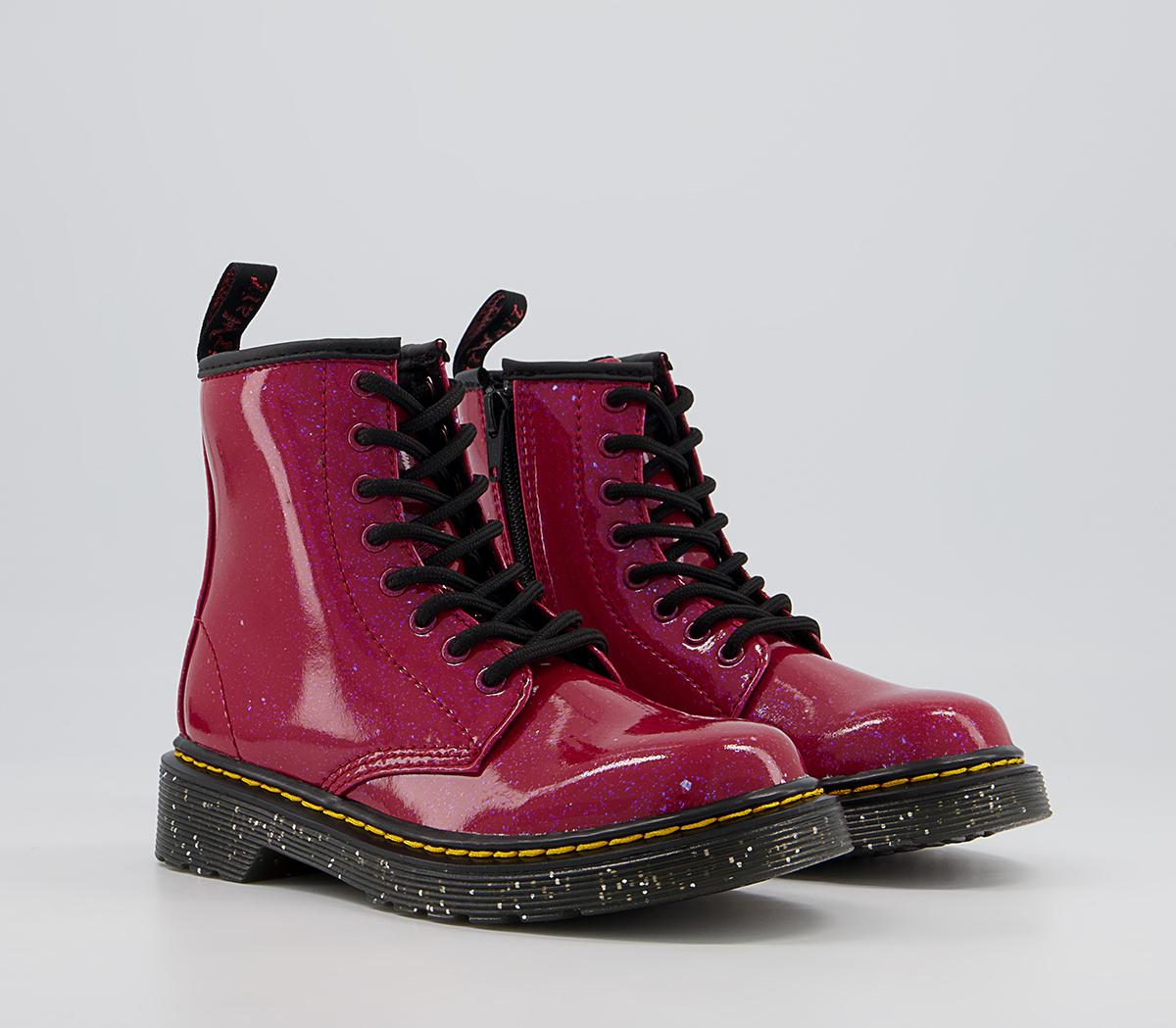 Dr. Martens Delaney Junior Inside Zip Lace Boots Dr. Martens Delaney Junior Inside Zip Lace Boots Red Cosmic Glitter