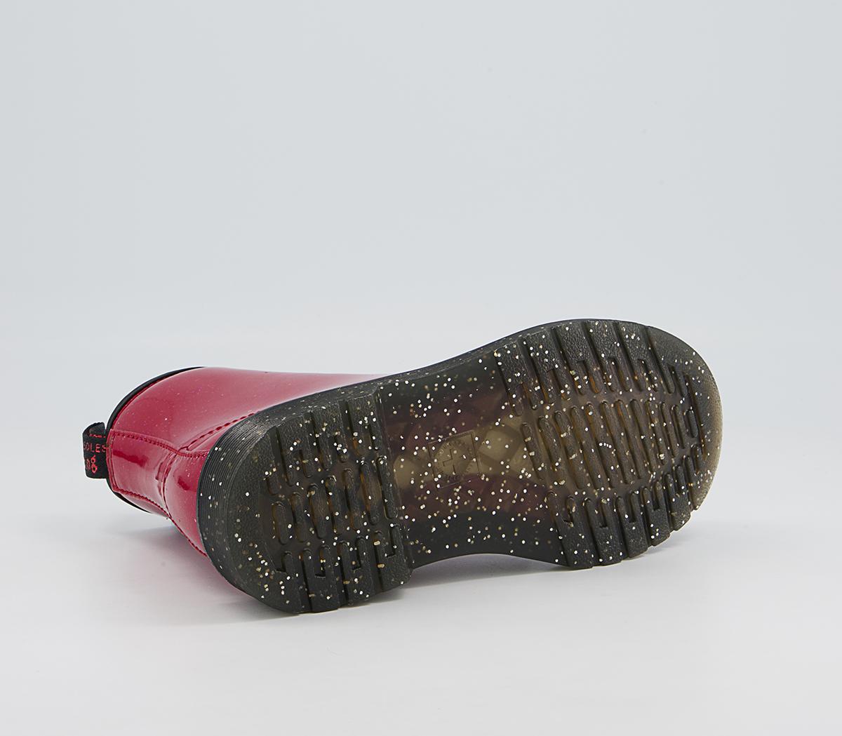Dr. Martens Delaney Junior Inside Zip Lace Boots Dr. Martens Delaney Junior Inside Zip Lace Boots Red Cosmic Glitter